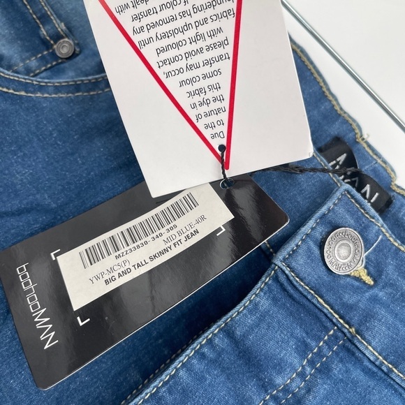 Boohoo Man Big And Tall Skinny Fit Jeans Sz 40 - Picture 2 of 5